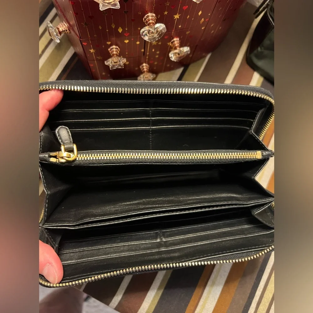 PRADA Tessuto Quilted Nylon Zip-Around Wallet w/COA